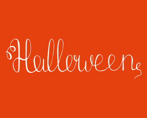 Hand-drawn vector fantasy lettering for Halloween party.