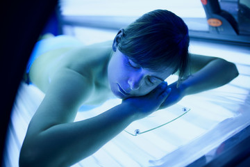 Young Women In The Solarium