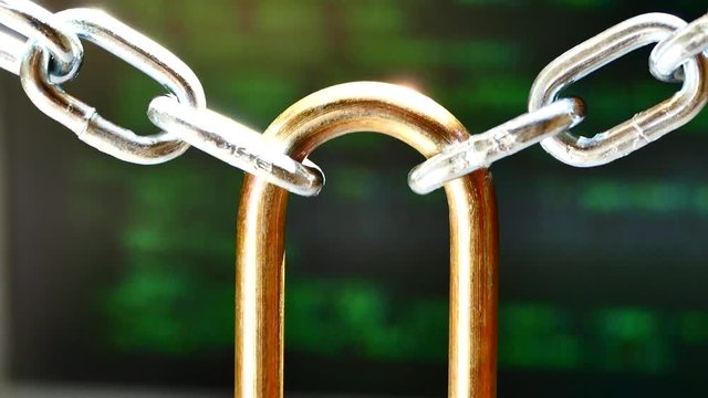Closed digital information. Secret data is under lock and key. Closed access to the latest technologies.