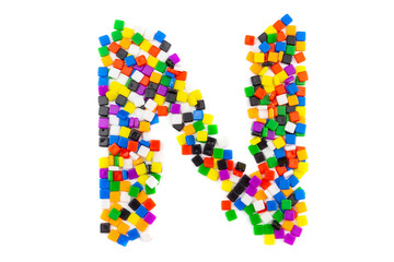 Alphabet on white background