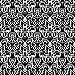 Abstract seamless black and white pattern