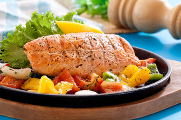 Grilled salmon