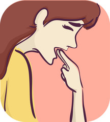 Symptoms Force Vomit Illustration