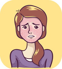 Symptom Severe Blushing Illustration