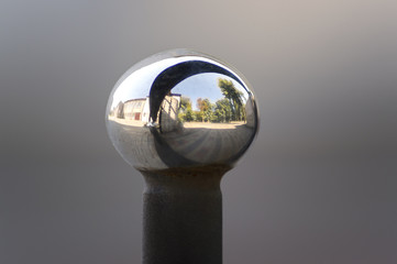 Fence with chrome elements