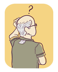 Senior Man Symptom Difficulty Doing Simple Task