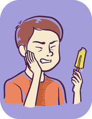 Symptom Sensitivity To Cold Food Illustration