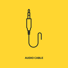 Audio Cable icon. UI control Sound icon. Music symbol