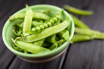 Fresh green peas