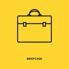 Briefcase icon. Hand baggage sign. Businessman case icon. Diplomat symbol