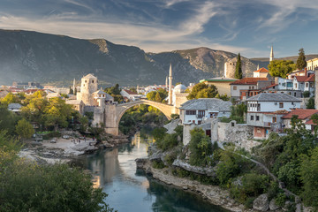 Fototapeta na wymiar mostar old city in Bosnia
