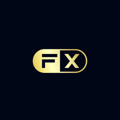 Obraz premium Initial Letter FX Logo Template Design