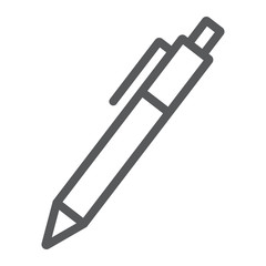Pen line icon, office and work, edit sign, vector graphics, a linear pattern on a white background, eps 10.