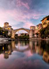 mostar  old city in Bosnia - 215829304