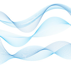 Blue vector wave