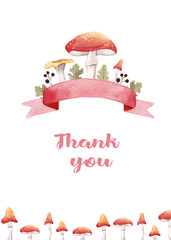 Watercolor autumn illustration