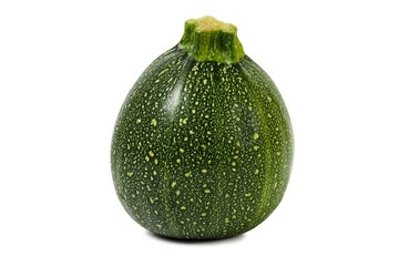 Round zucchini on white