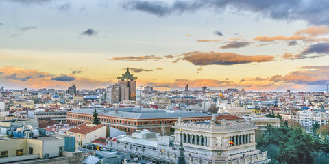 Fototapeta premium Aerial View Madrid Cityscape