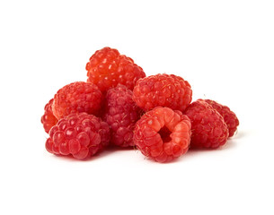 Fresh raspberry isolated on white background