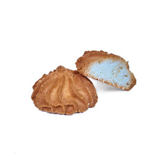 Shortbread cookies isolated on white background clipping path