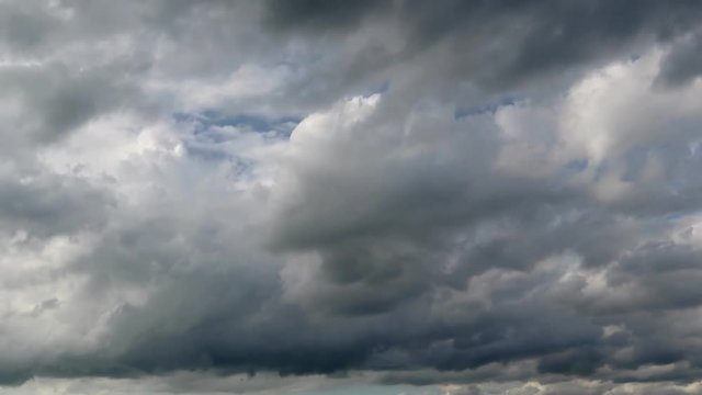 Dramatic panorama atmosphere of Storm Clouds Time lapse footage video clip.
