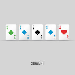 Poker hand - Straight