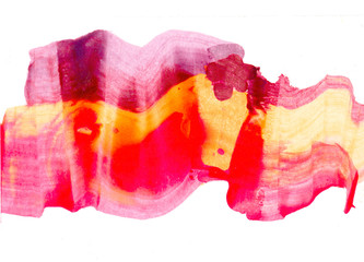 Abstract hand drawn pink paint spot. Textured concept die element for print and web project