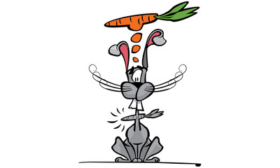 Rabbit, hare, carrot.