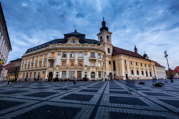 Fototapeta premium Sibiu wonderful city in transilvania , Romania