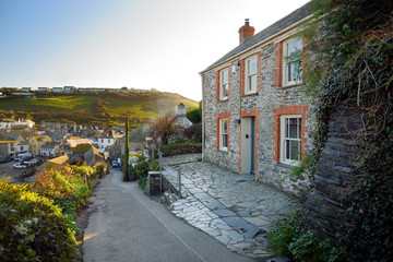 Port Isaac, a small and picturesque fishing village on the Atlantic coast of north Cornwall,...