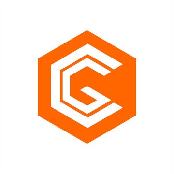 CG, GC, CGO, GCO initials hexagonal geometric company logo	