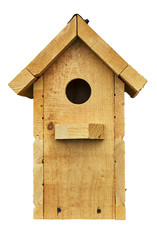 Obraz na płótnie Canvas Wooden birdhouse isolated
