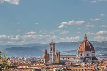 Fototapeta premium Panoramic View from Piazzale Michelangelo,Florence,Italy, dome