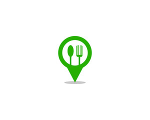 restaurant pin logo