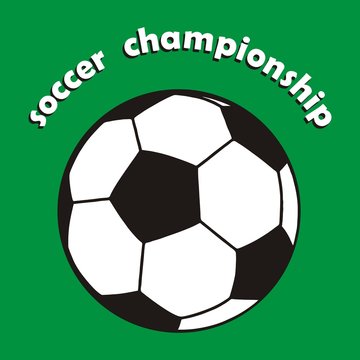 soccer championship, banner, vector icon