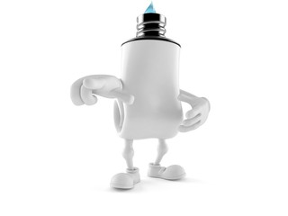 Toothpaste character pointing finger