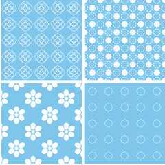 Retro different seamless patterns.
