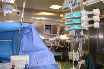 Equipment connected to the patient during surgery to providing anesthesia