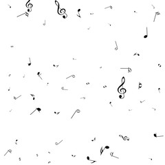 Obraz premium black music notes isolated on white background. Vector illustration