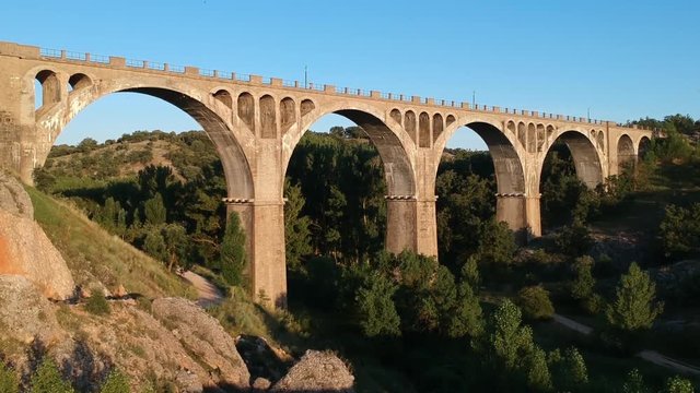 Flying up the viaduct