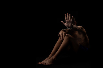 Human trafficking, End to violence against children,..Stop abusing violence.