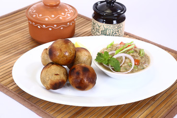 Litti Chokha or Bihari Food Sattu Litty, Indian Food