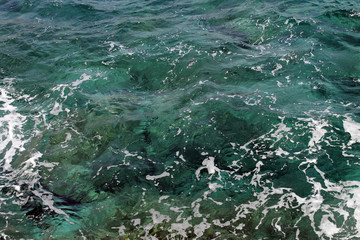 Aquamarine sea waves