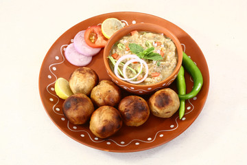 Litti Chokha or Bihari Food Sattu Litty, Indian Food