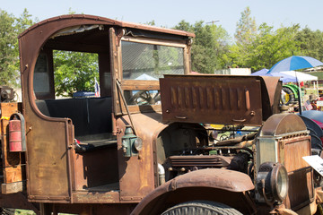 Fototapeta na wymiar Cab Of Vintage Rusty Truck