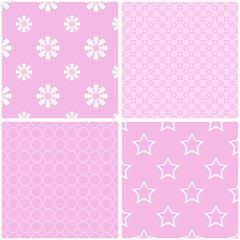 Pastel different vector patterns.