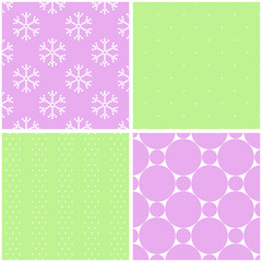 Pastel different vector patterns.