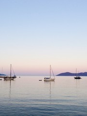 Greek Sunset Boats