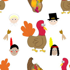 Thanksgiving seamless pattern background
