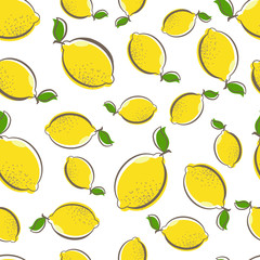 lemon fruit seamless pattern